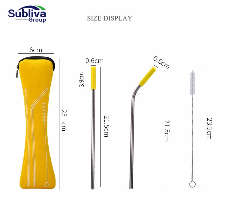 6 Teile/satz Reusable Edelstahl Strohhalme Gerade ... – Vicedeal