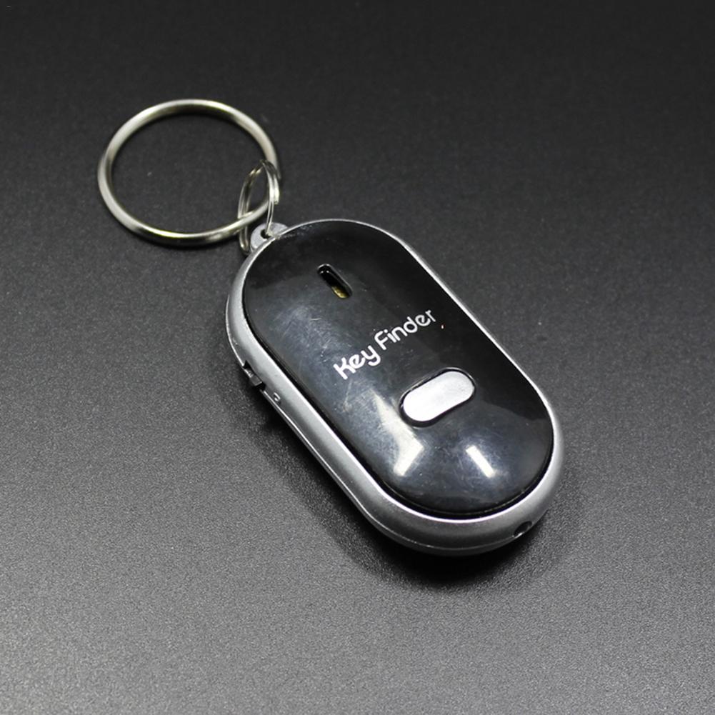 Mini Key Finder Anti-lost Whistle Localizador GPS Tag Tracker Flashing Remote Kid Bag Wallet Locator Child Alarm Reminder Tools: Black