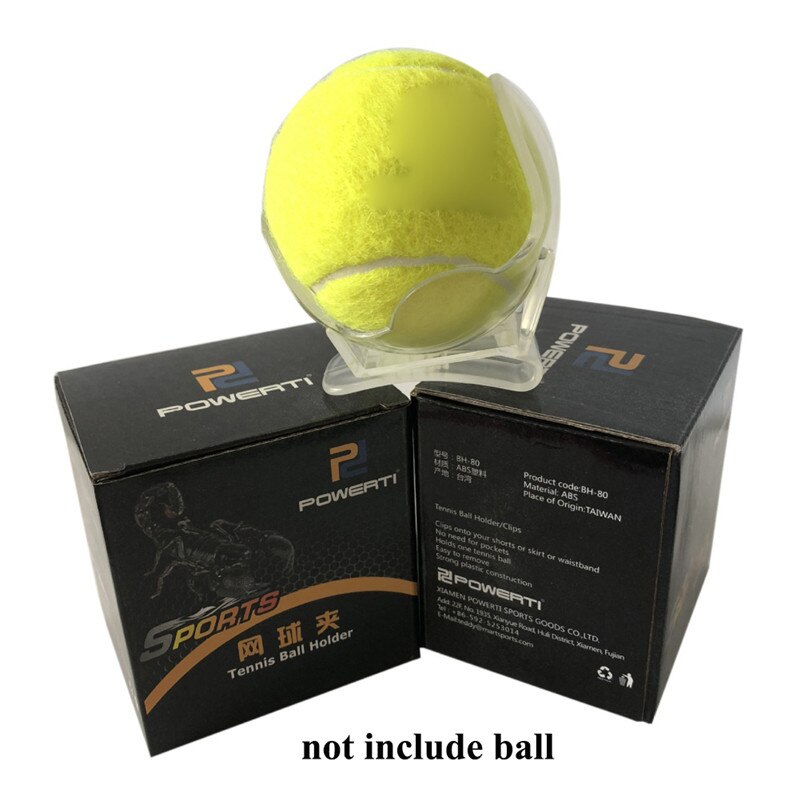 1pc tennisbollklämma tennisbollhållare midjeklämma transparent håller träningsutrustning tennisbollstillbehör
