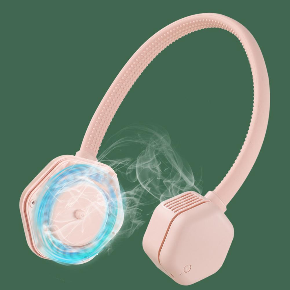 Mini Usb Draagbare Ventilator Hals Met Oplaadbare Batterij Ultra Stille Wind Wearable Ventilator Handheld Luchtkoeler Conditioner Voor Kamer