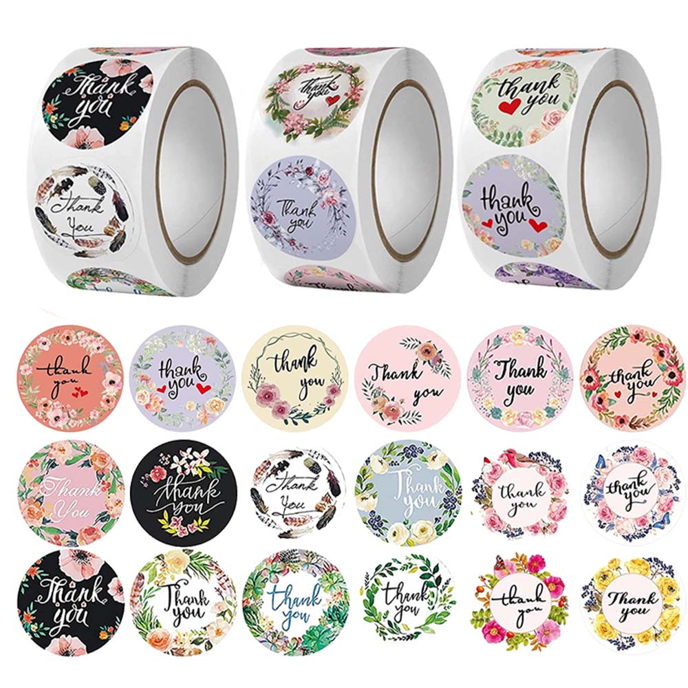 Pegatinas de agradecimiento para joyería, etiquetas autoadhesivas para envolturas de de boda, bolsa de embalaje para pequeñas empresas, , 25mm, 500 piezas