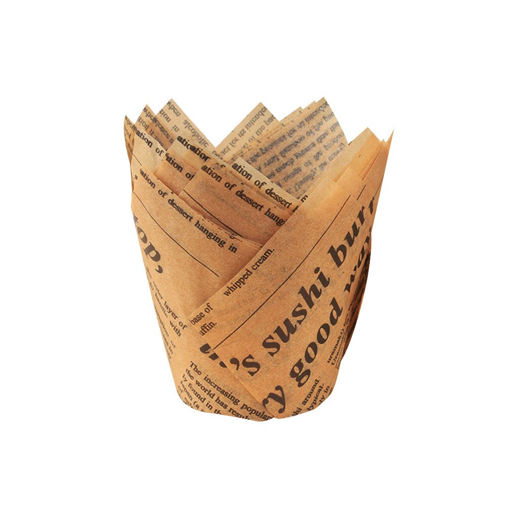 Cupcake revêtements tasse papier Tuli cuisson emballage boîte gâteau Muffin tasse boîte maison cuisine cuisson tulipe gâteau tasses: E