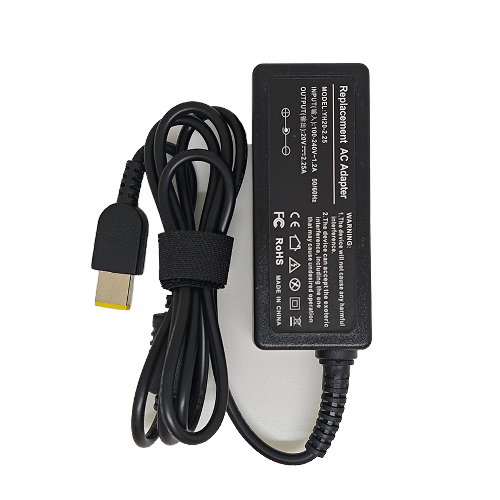 Laptop Charger 45W 20V 2.25A Slim Tip AC Adapter ADLX45NCC3A for Lenovo ThinkPad X230s X240 X240S X250 X260 X270 T440 T440S: WHITE