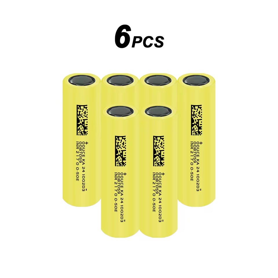 Brand 21700 Lithium Battery 5000Mah 3.7V 50A High Discharge Power Lithium Ion Rechargeable Battery, Suitable for Strong Light Flashlight, DIY Power Tools, Used Electric Car Battery, Provide High Energy Density: Rosa