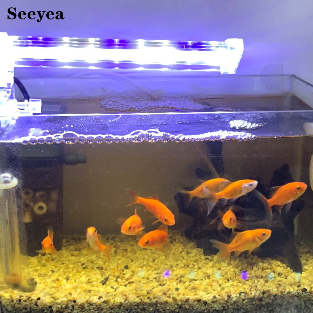 Ultra Dunne Led Aquarium Lamp Fish Tank Plant Groei Verlichting Fish Tank Waterdicht Clip Lamp Gras Tank Water Plant Lamp seeyea