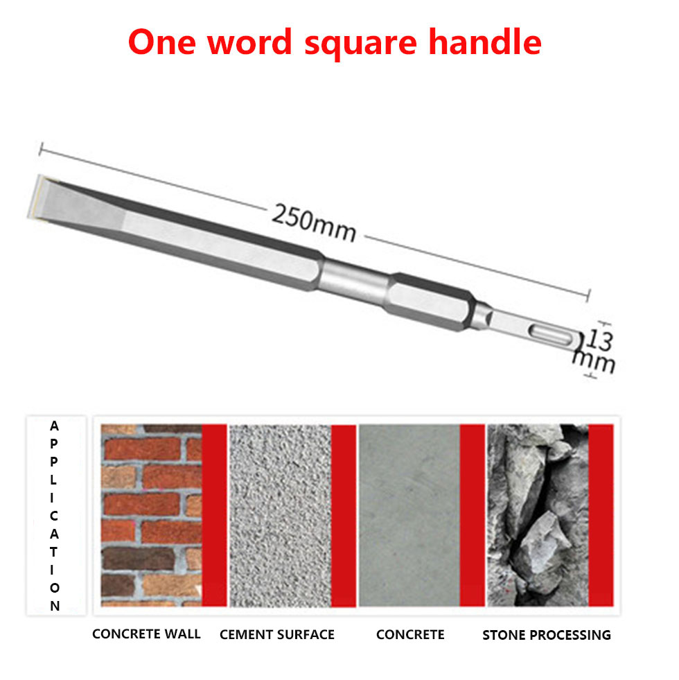 Drill Bit Flower Hammer Chisel Cement Concrete Wall Hit Lychee Surface Electric Pick Electric Hammer One Alloy Hair Hit Artifact
