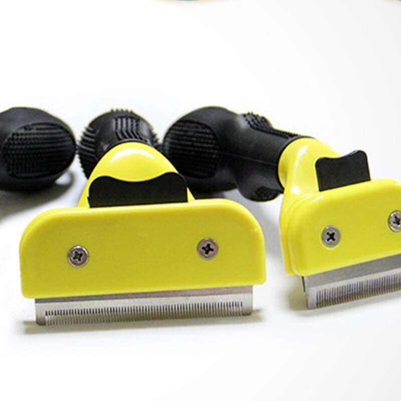 Animal de compagnie chien épilateur peigne chat cheveux brosse toilettage outil acier inoxydable fourrure nettoyage doux tondeuse pour animaux peigne chat fournitures