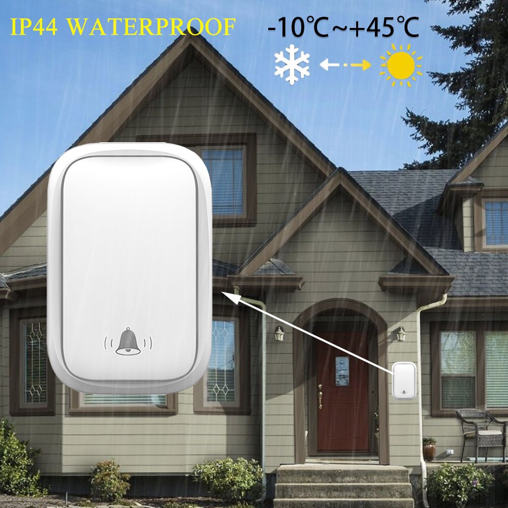 Wireless Doorbell Sets Self-Powered No Battery Required Transmitter Receiver 220V EU FR Smart Doorbell Outdoor Home Long Range