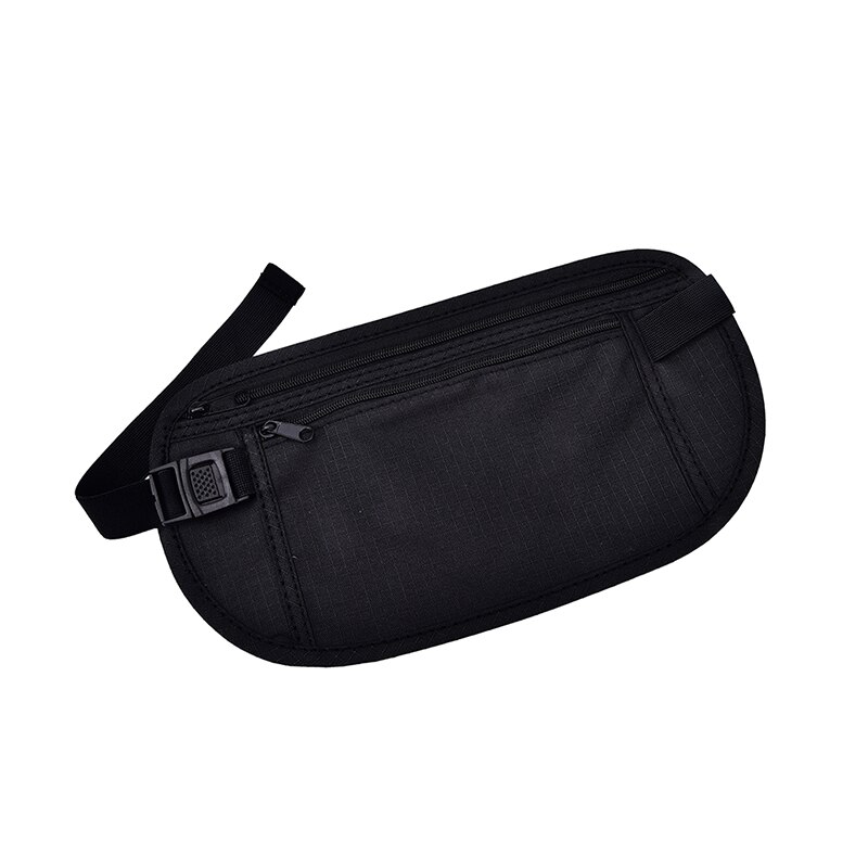 Bolsa de lona impermeable para teléfono móvil, funda tipo billetera, cinturón, monedero, funda para teléfono: BK