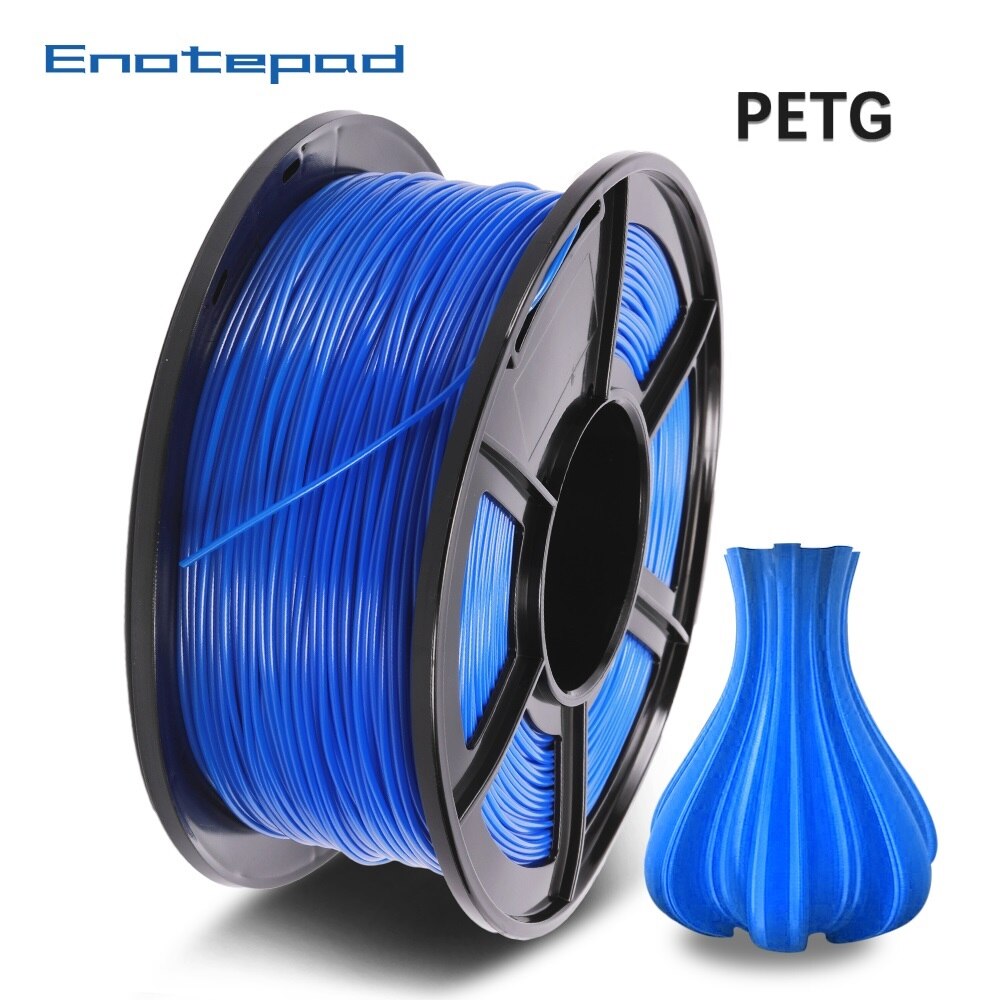 Enotepad PETG 3D Filament 1,75mm 1KG/2,2 LB Spule Haustier Drucker Material 100% keine blasiert Toleranz +-0,02 MM 3д принтер пластик: PETG-Blau