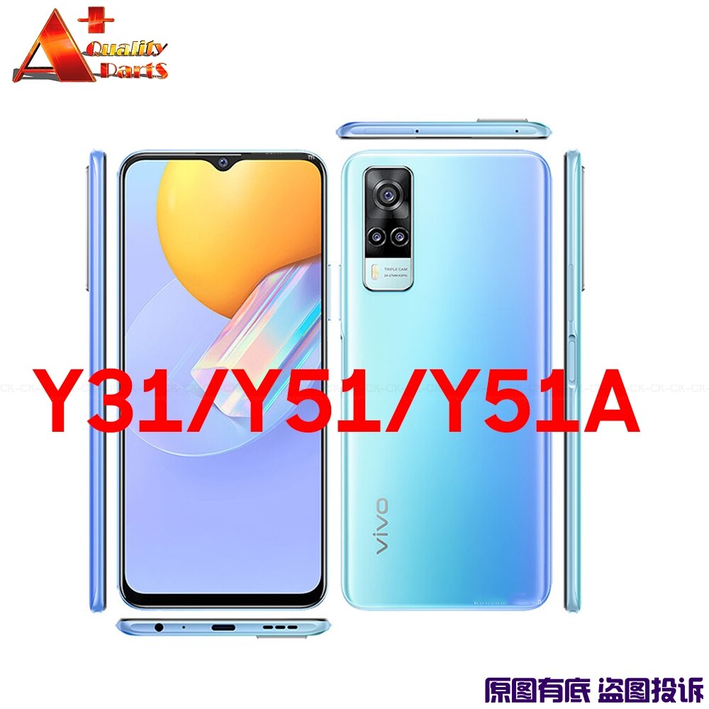 Voor Vivo Y31 Y51 Y51A Originele Back Rear Camera Lens Glas Vervangende Cover
