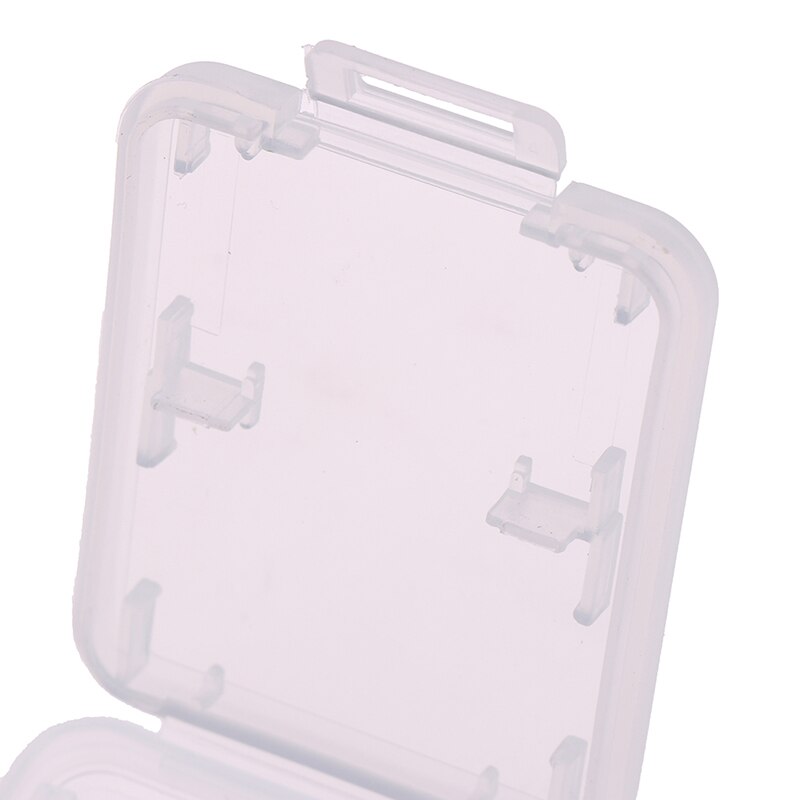 2Pcs 8 In 1 Transparent Hard Micro SD SDHC TF MS Memory Card Storage Box Protector Holder Hard Case Memory Card Storage Box