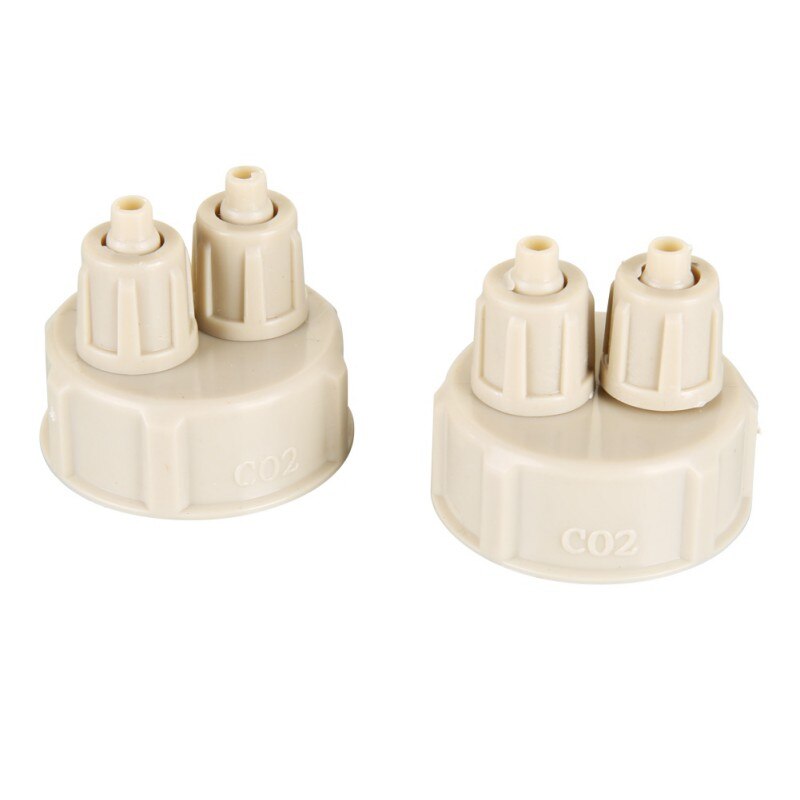 2pc CO2 Aquarium Fish Tank DIY Ozon Fles Cap Air Diffuser Generator Quick Release Afgesloten Buis Tool Kit Aquarium gereedschap