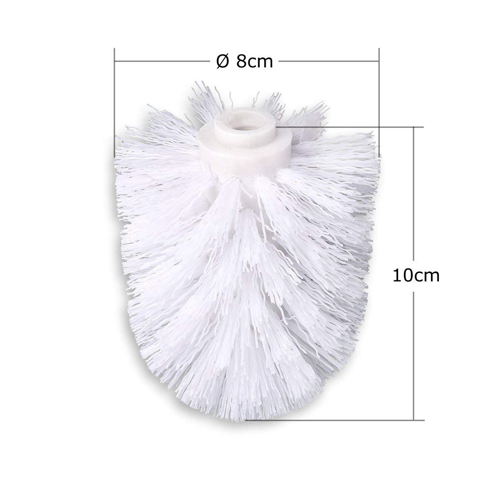 3 Pack Toilet spare brush brush head white stainless steel toilet brush spare toilet brush toilet brushes
