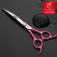 Fenice 6.5 inch Pet Grooming Curved Scissors Japan 440C Stainless Steel Dogs Animal Hair Cutting Shears