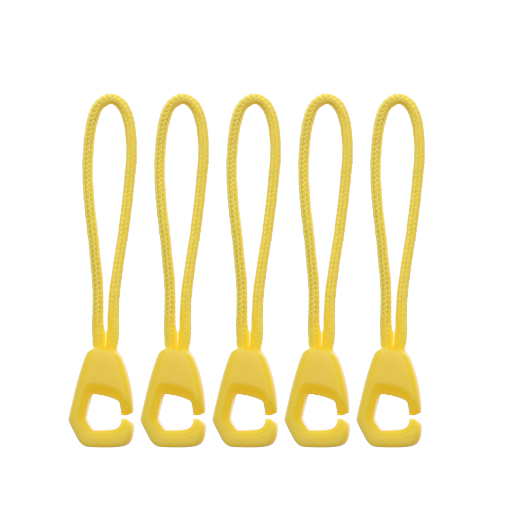 5Pcs/Bag DIY Black Zipper Pull Puller End Fit Rope Tag Fixer Zip Cord Tab Replacement Clip Broken Buckle Travel Bag Backpack: 5-5PCS