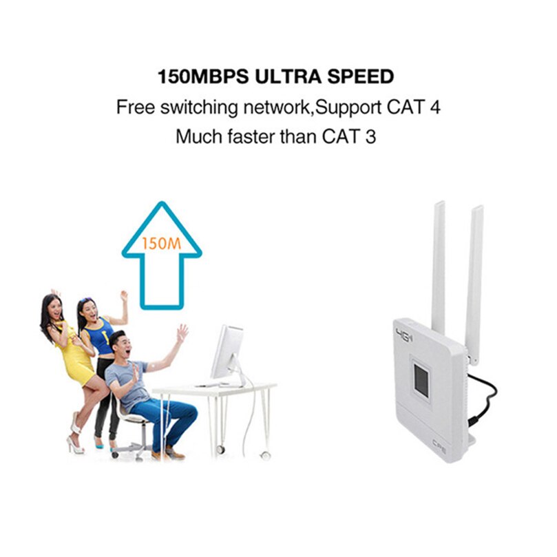 YIZLOAO 4G Wifi/Wireless Access Points Outdoor 150Mbps Mini Broadband Mobile Hotspot Modem Wifi Antenna Rj45 Port Wifi Booster