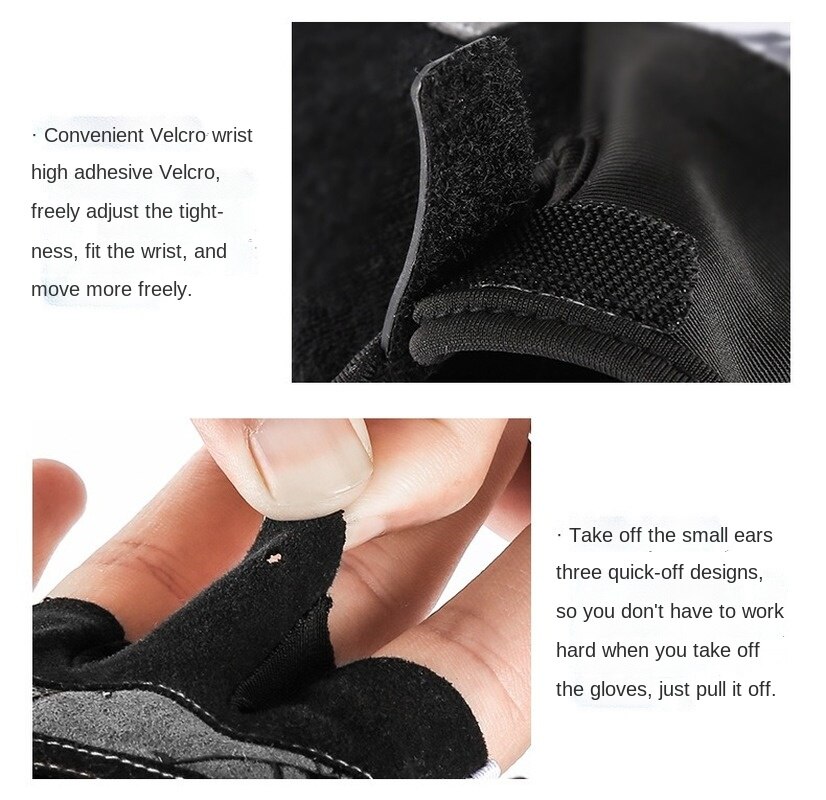 gant hiver homme gants hivers femme gant tactique gant moto gants de travail Gants tactiques sans doigts, pour le cyclisme, l&#39;arthrite, le Fitness, le vélo, respirants, demi-doigt, accessoires Emo, manoploas Moto