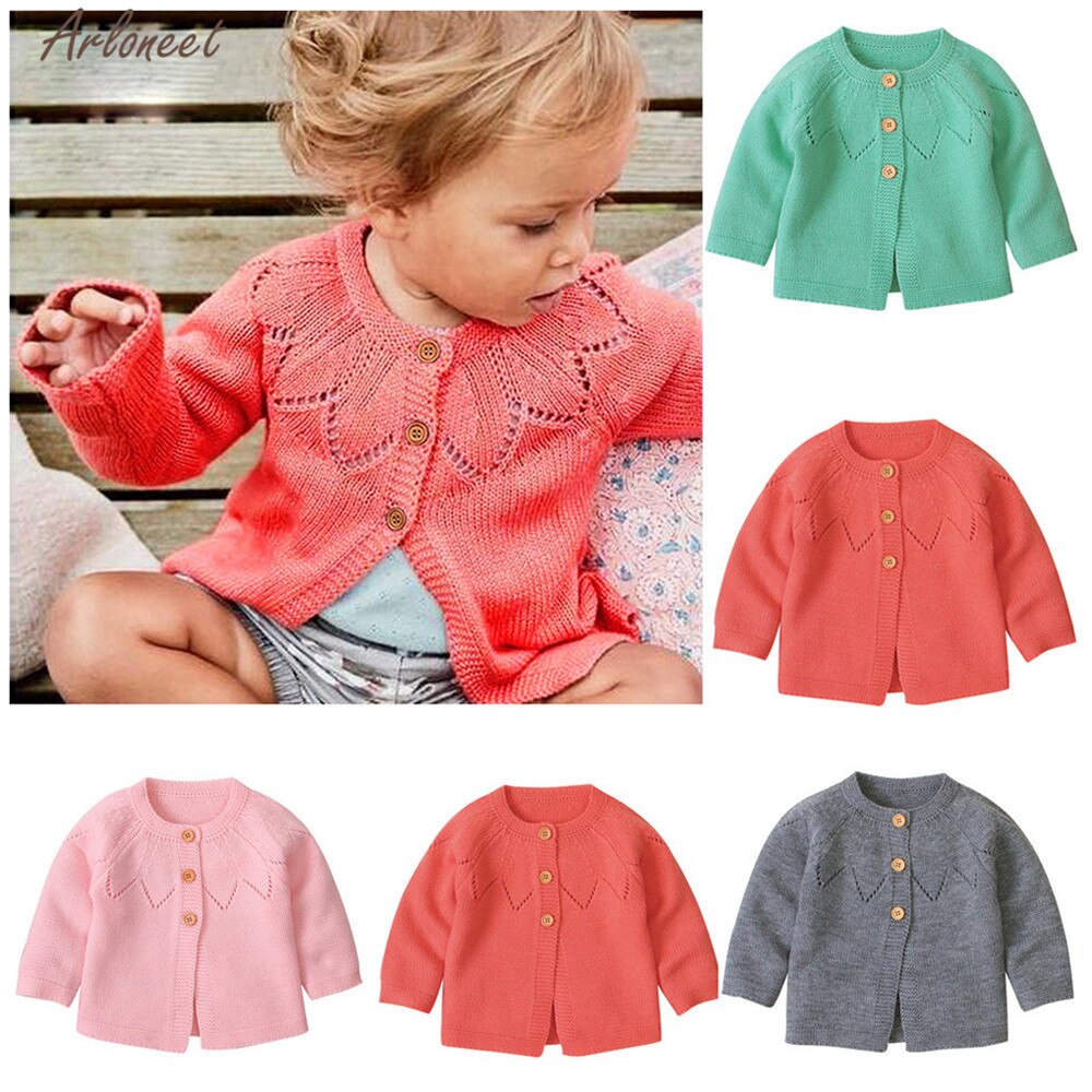 ARLONEET vêtements bébé garçons filles Cardigan Crochet pull printemps automne à manches longues tricot pull manteau