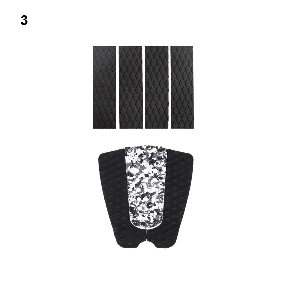 6 Pieces Surfboard Traction Pad Front Deck Pads Premium EVA with Tail Kicker 3M Adhesive for Longboard Shortboard Fish Skimboard: 3