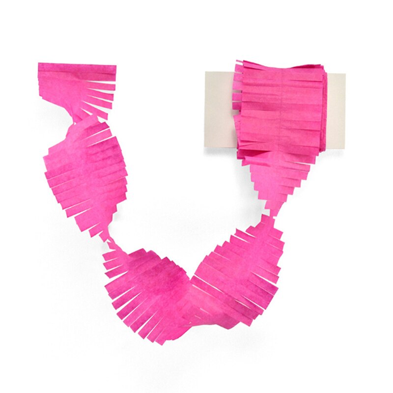 DIY Paper Garland Shredded Strip Crinkle Paper Decoration Party Supplies: rose Red