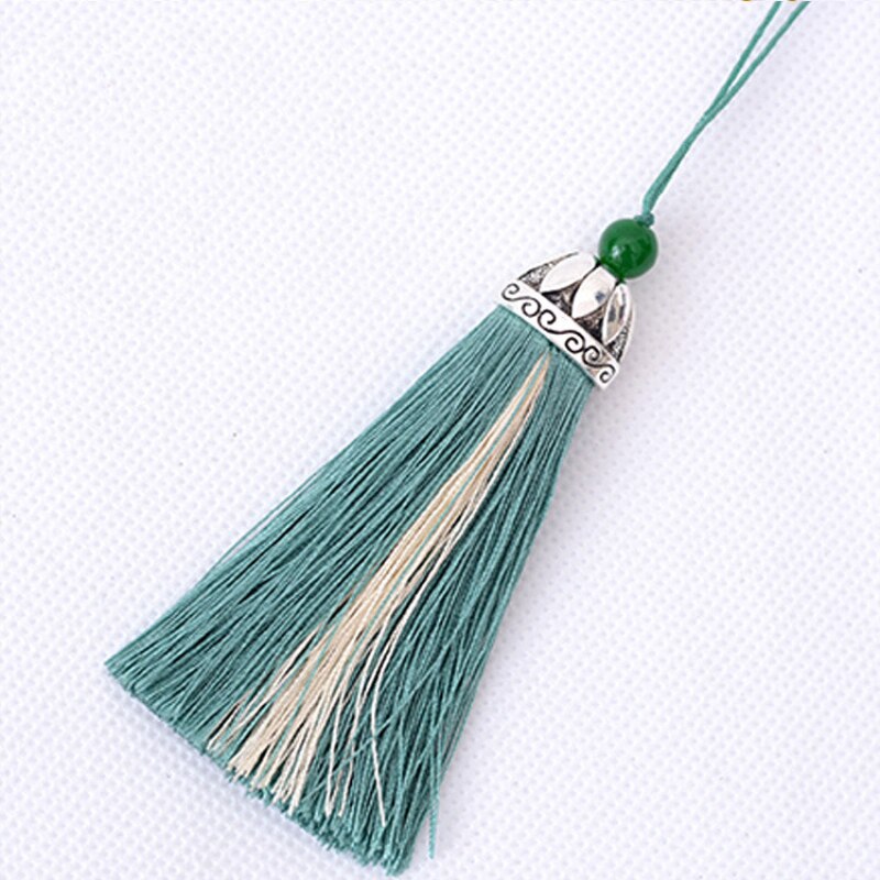 5Pcs Hat Tassels For Crafts Decorative Supplies DIY Home Textile Curtain Clothing Sewing Cord Tassel Fringe Trim: Malachite green