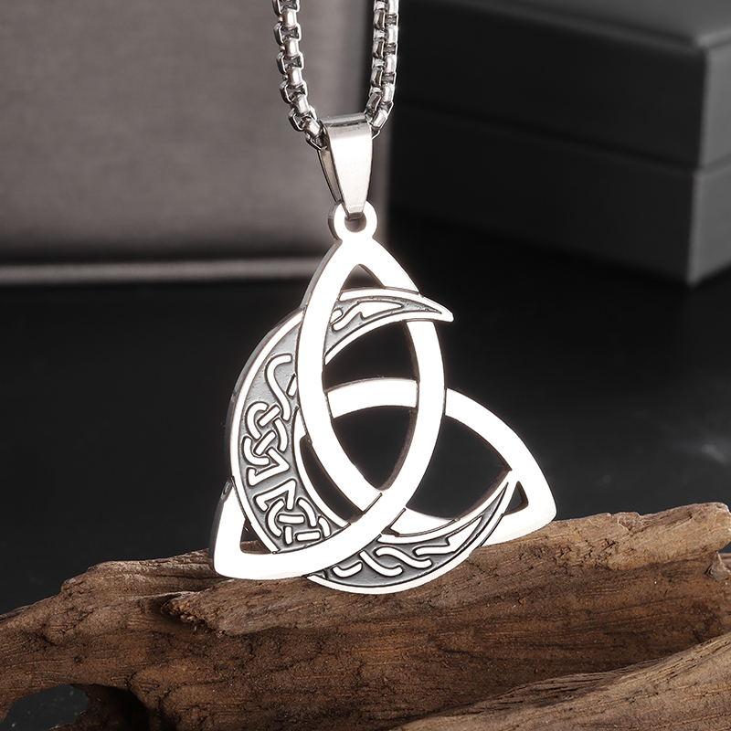 Moda bruxaria bruxa nó colar celta proteção irlandesa nó pingente masculino feminino tendência amuletos jóias presentes