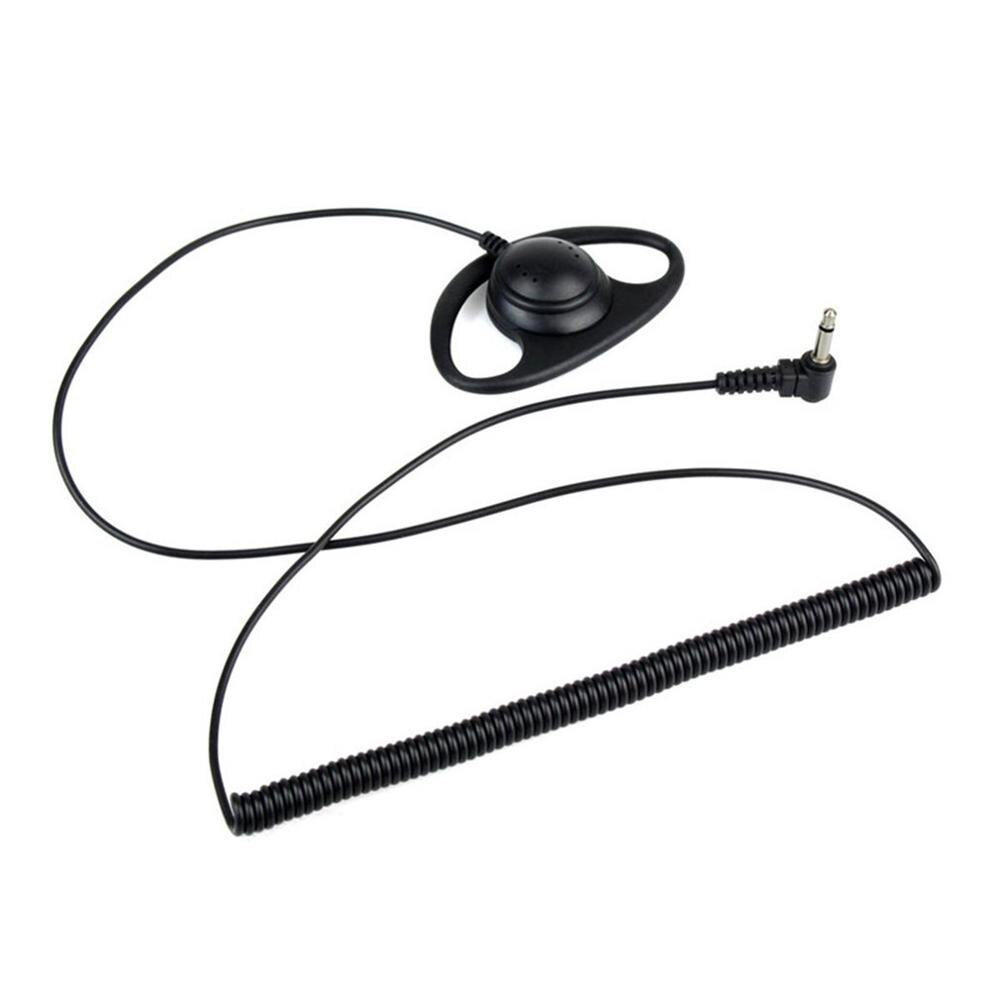 Portable courbe un pièces 3.5mm courbé Jack d-forme écoute seulement casque écouteur pour deux émetteurs-récepteurs Radio Radio Walkie