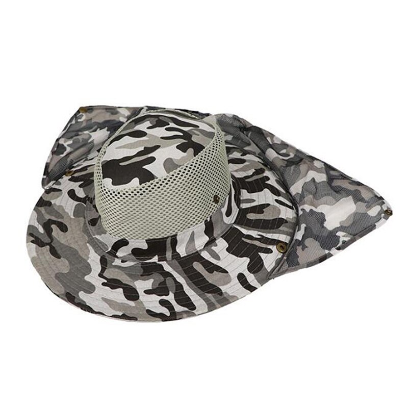 Gorros de senderismo Unisex para deportes al aire libre, sombrero de pesca y senderismo con solapa para cuello y rostro, protección UV