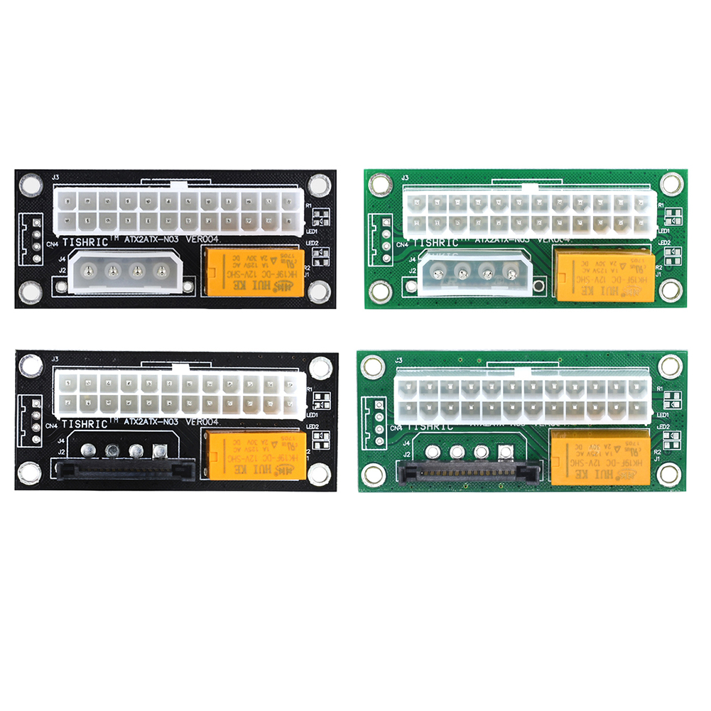 1/5/10pcs PC Block Synchronizer Add2psu ATX 24Pin to 4 Pin / SATA Dual PSU Power Supply Sync Adapter Connector Riser Cable