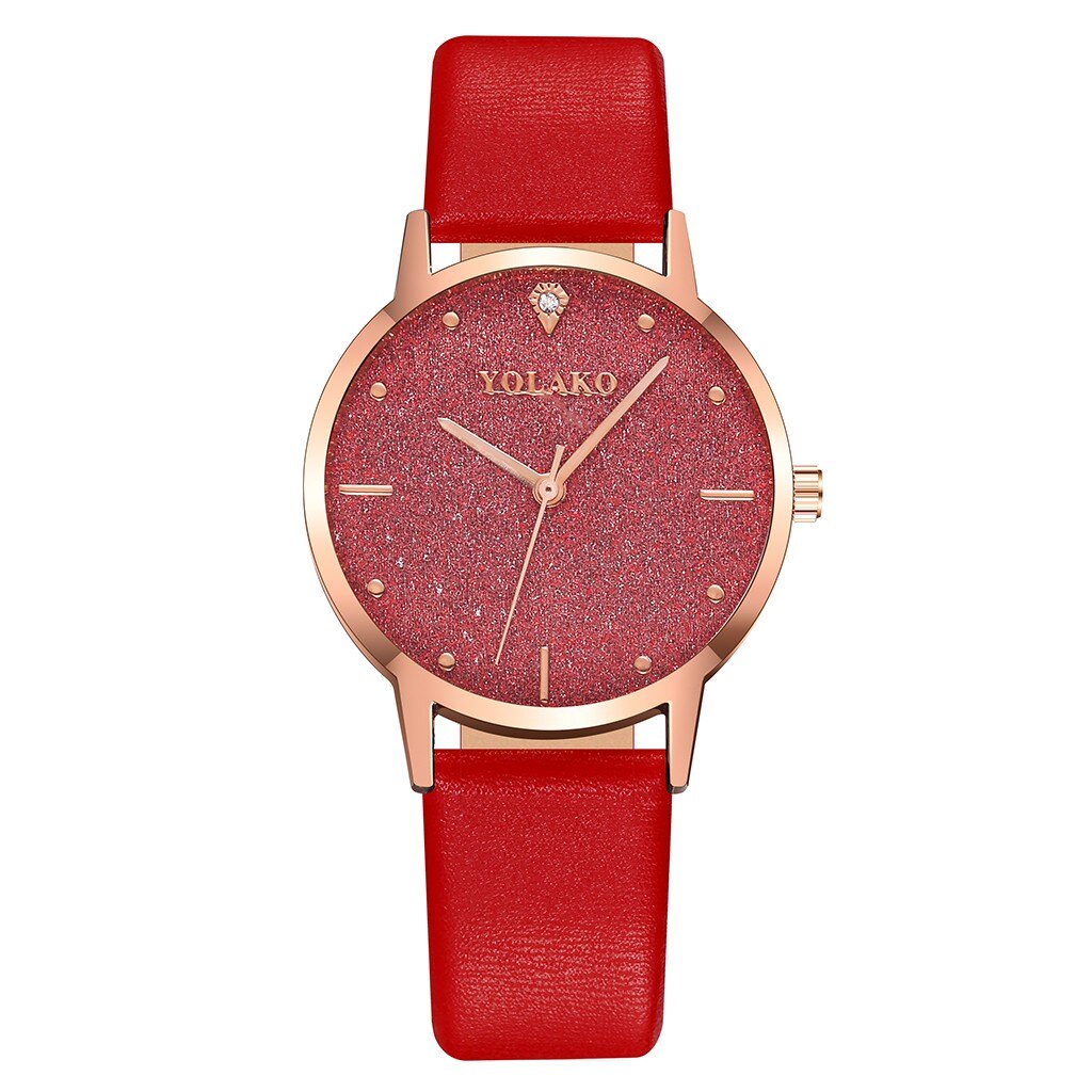 Relojes de muñeca Retro para mujer, pulsera de cuarzo con correa de cuero, decoración informal sencilla: C