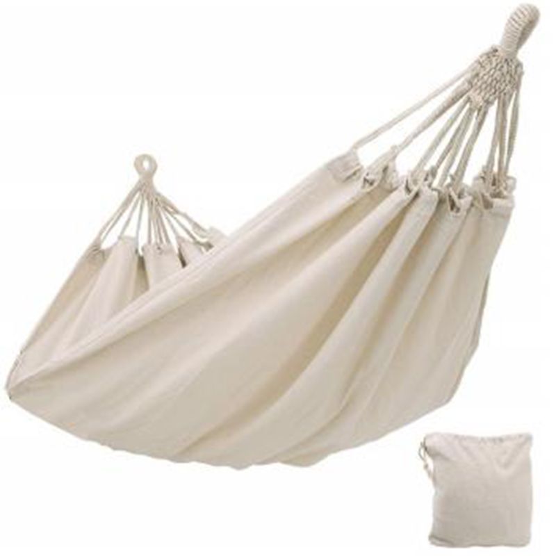 Dubbele Hangmat Outdoor Rollover Preventie Camping Canvas Opknoping Swing Bed Voor Patio Reizen Wandelen 200X150Cm C5AF