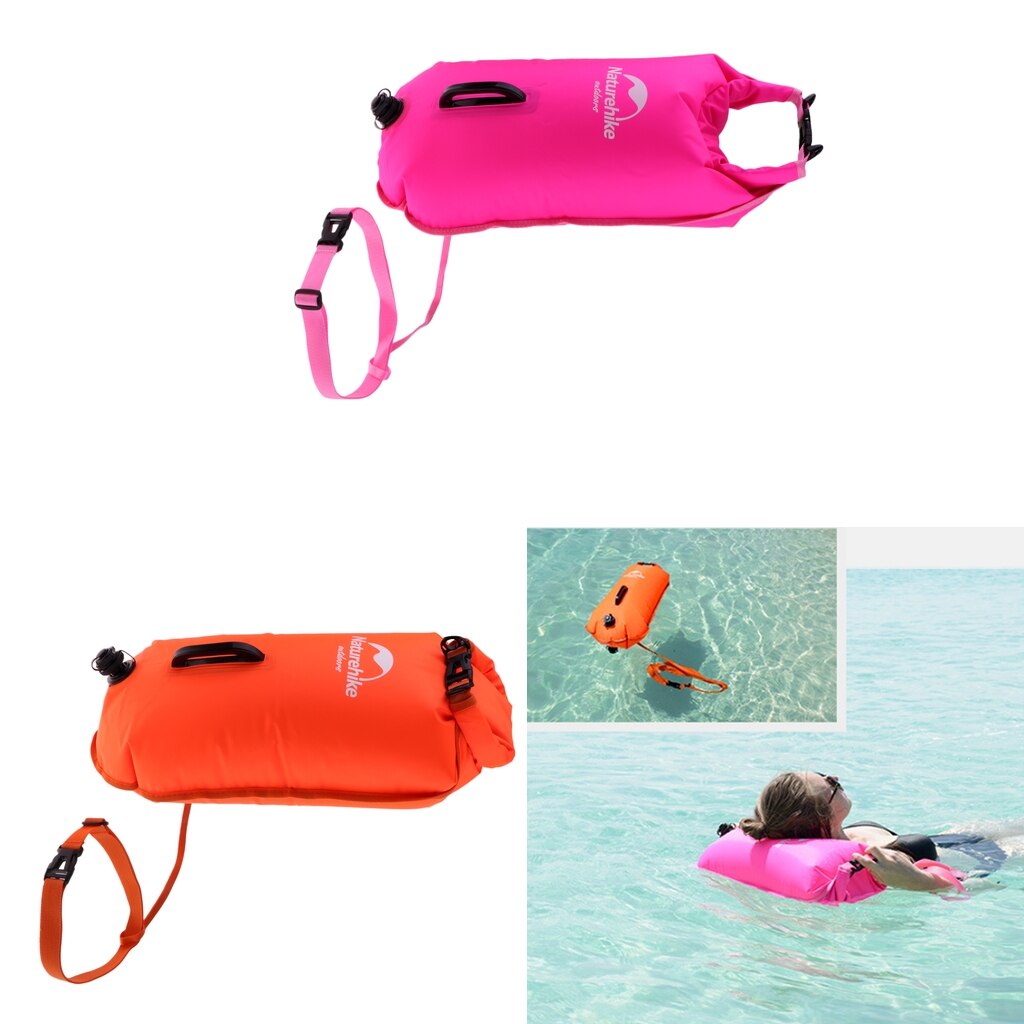 High Visibility Inflatable Swimming Dry Bag Safety Swim Buoy Pull Float Waterproof Sports Bags for Surfing Fishing Water sports