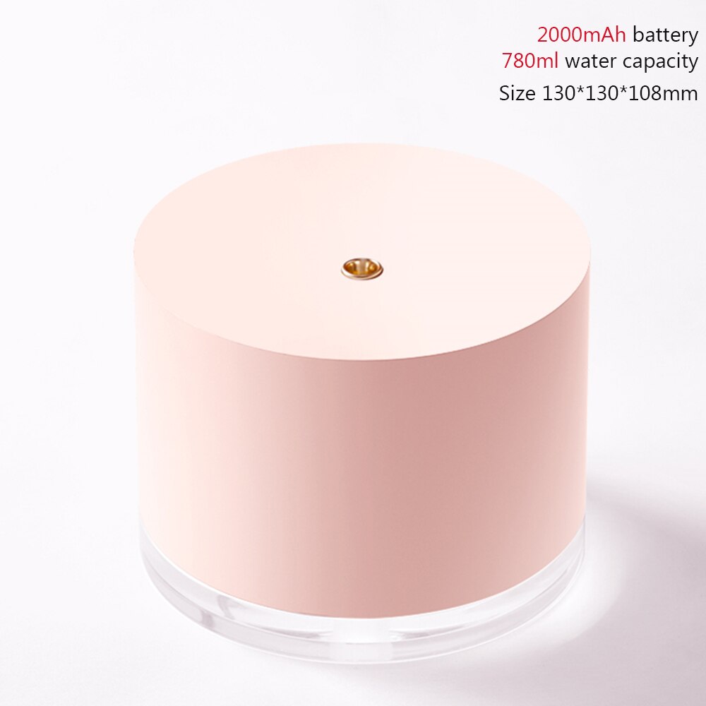 780Ml Draadloze Luchtbevochtiger 2000Mah Batterij Oplaadbare Humidificador Fogger Draagbare Water Diffuser Luchtreiniger Mist Maker: BP8 780ML Pink