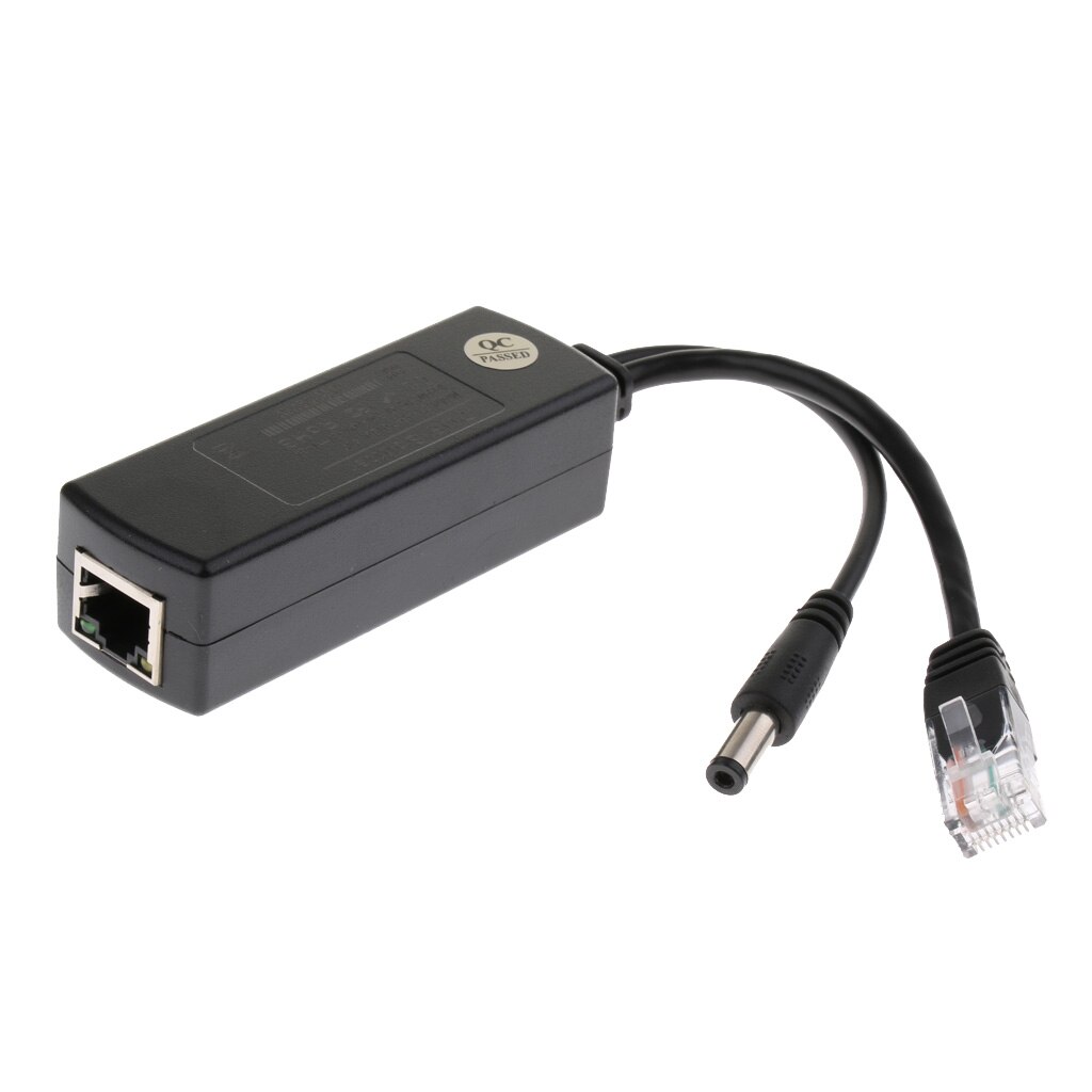 1Piece Active 12V PoE Power Over Ethernet Splitter Adapter IEEE 802.3af 10/100Mbps