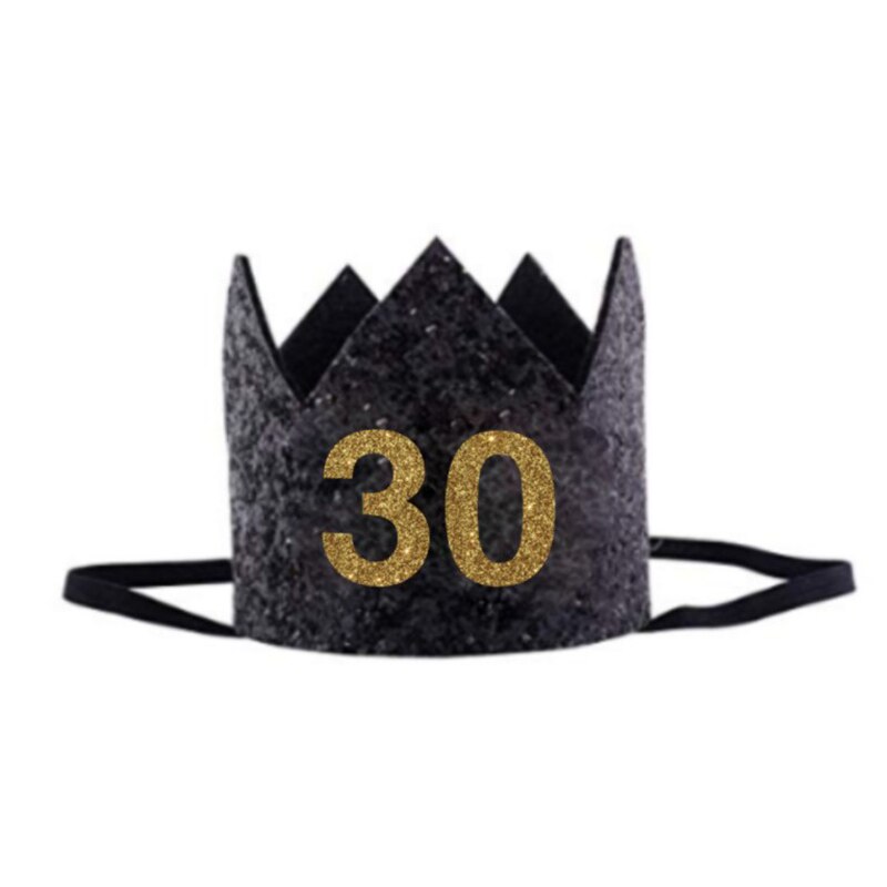1 Pc freundlicher Neue Jahr Geburtstag Hütte Baby Geburtstag Kappe Mädchen Jungen Prinzessin Krone Erwachsene Stirnband Hairwear: 30