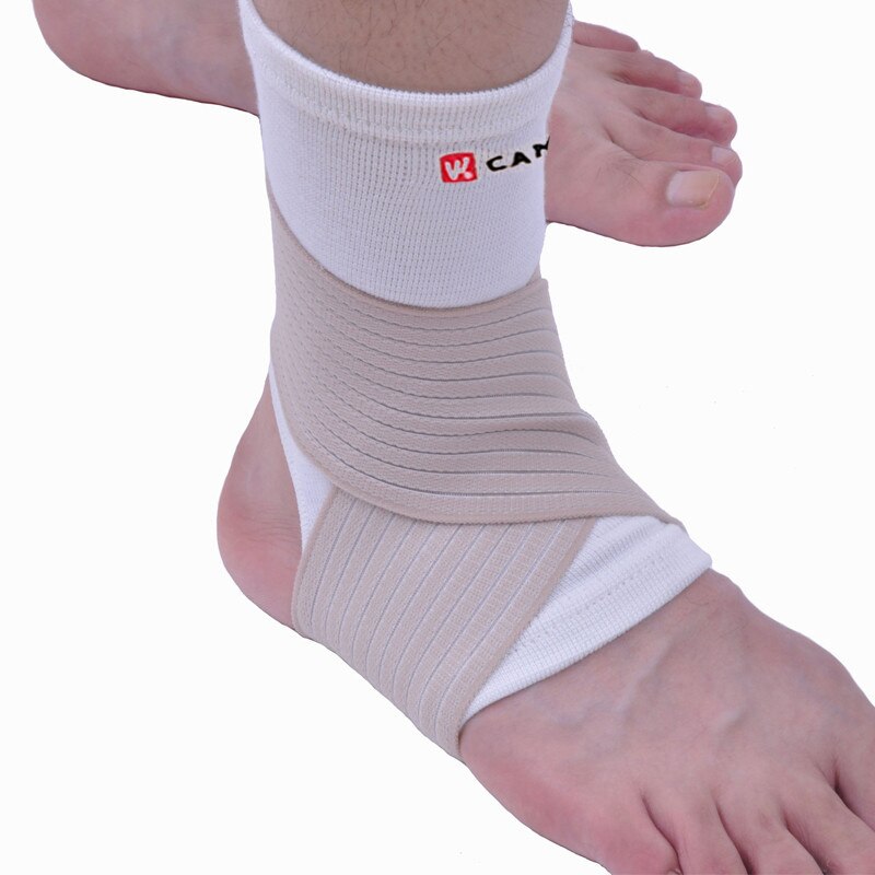 CAMEWIN Enkel Ondersteuning Verstelbare Hoge Elastische Bandage Compressie Breien Sport Protector Basketbal Voetbal Enkel Protector