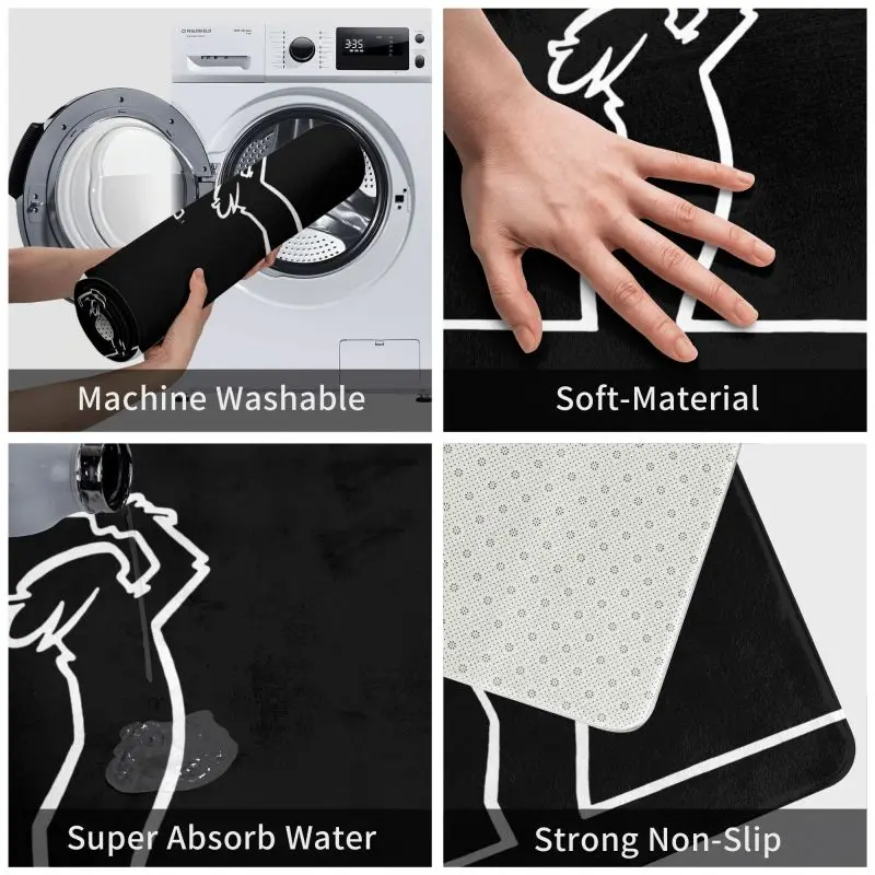 La Linea Golf Fuß matt Anti-Rutsch-Schlecht Küchen matt Wohnzimmer Boden tür Eingang Teppich Teppich