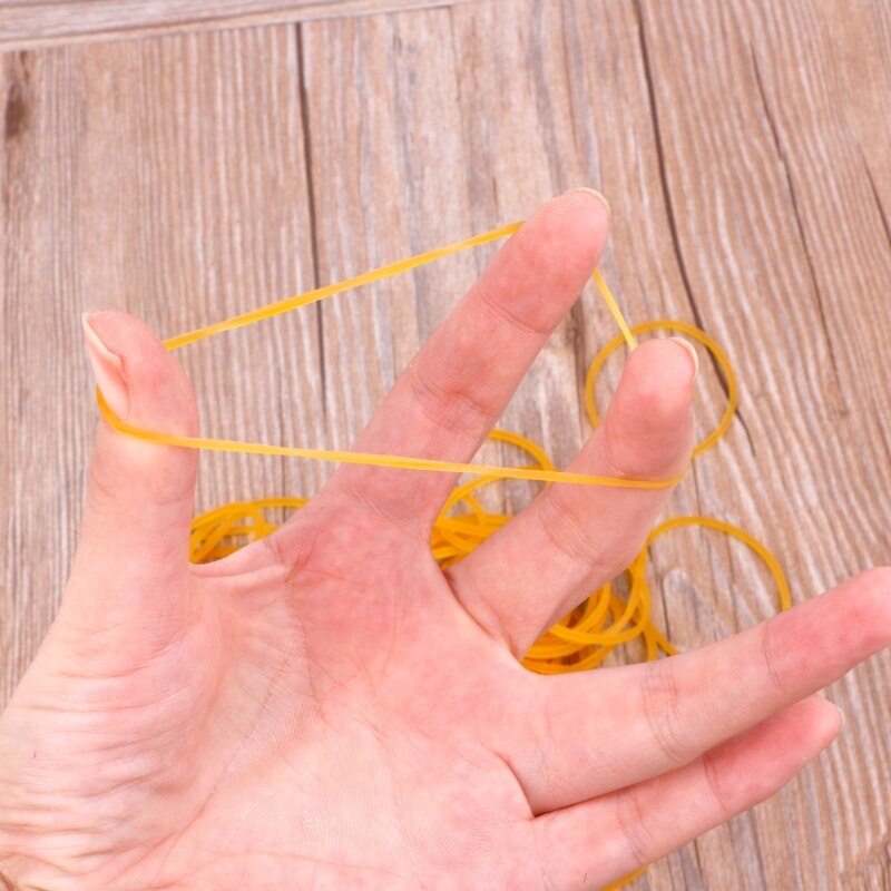 100pcs Yellow Elastic Rubber Band For School Office Home Industrial Rubber Band Stationery Packaging Tape