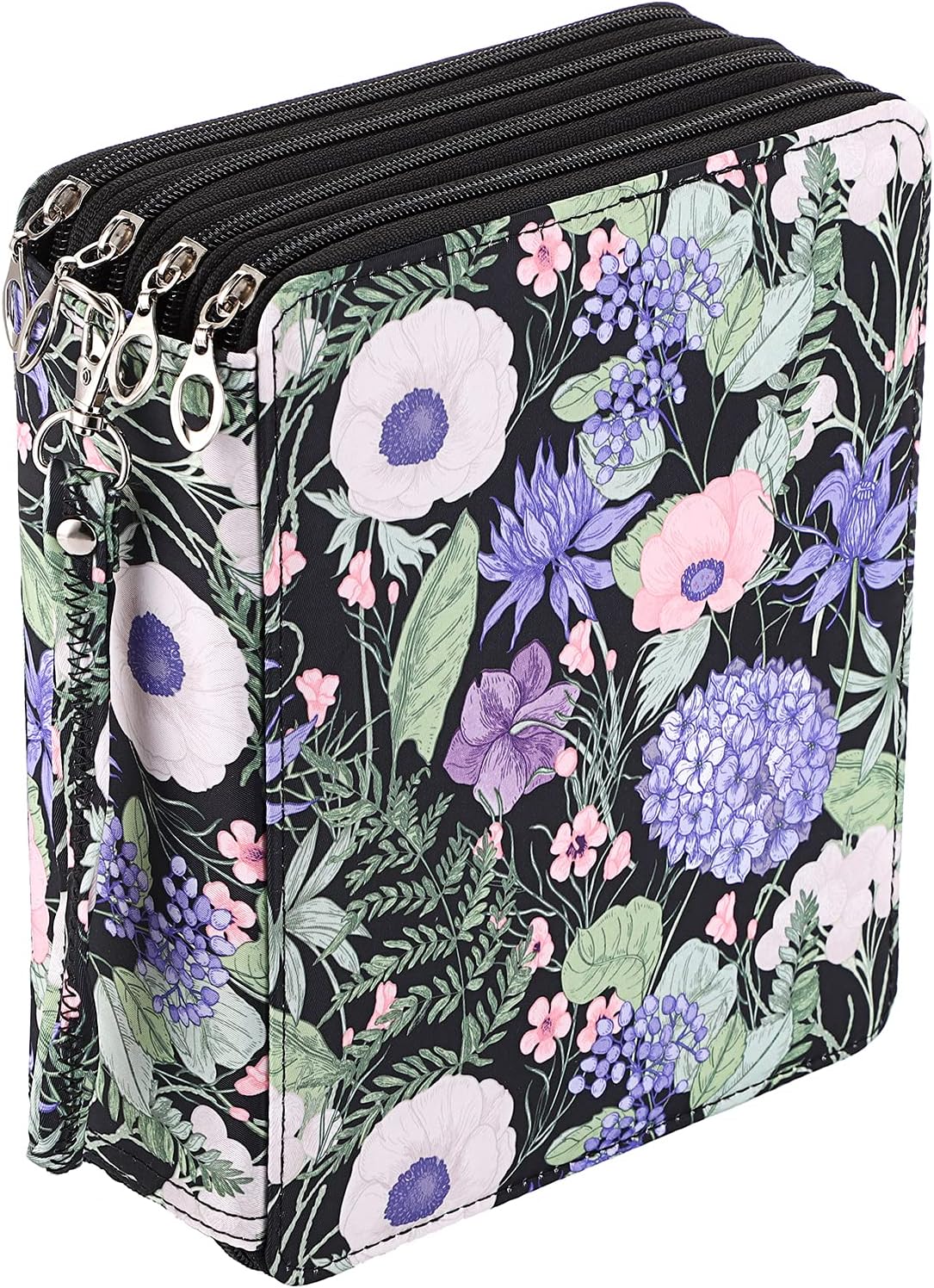 Colored Pencil Case- 160 Slots Pencil Holder Pen Bag Large Capacity Pencil Organizer with Handle Strap Handy Colored Pencil Box: Lavender