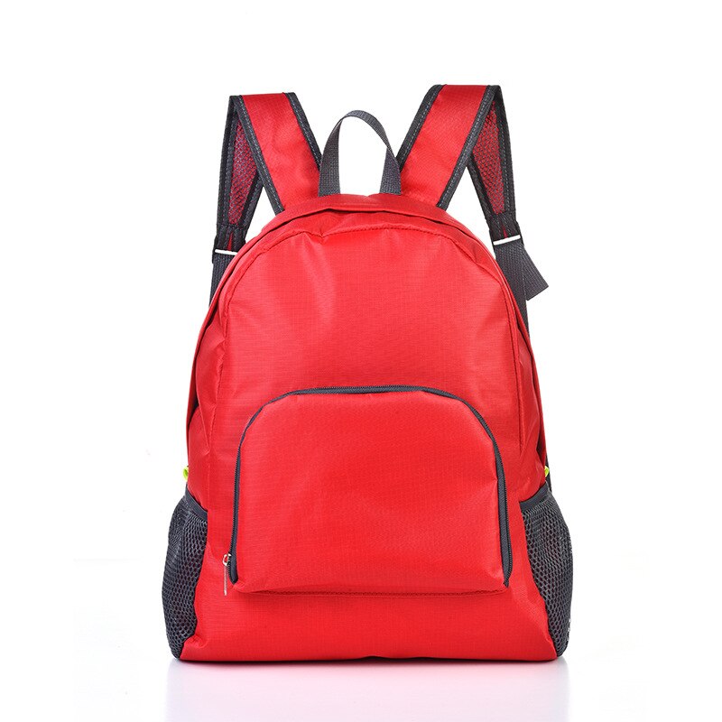 Sac à dos de voyage pour femmes sac d'école sac à dos d'école pour hommes sac à dos pliable de grande capacité sac à dos en Nylon sac à bandoulière léger: Red