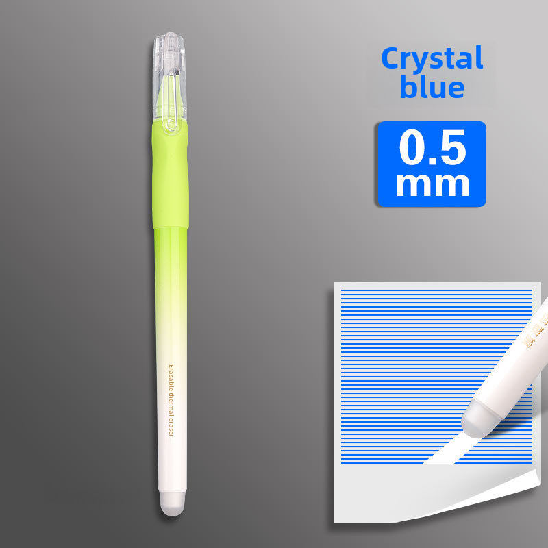 Erasable Gel Pen primary school student special grade three erasable pen refill crystal blue black erasable pen: PURPLE