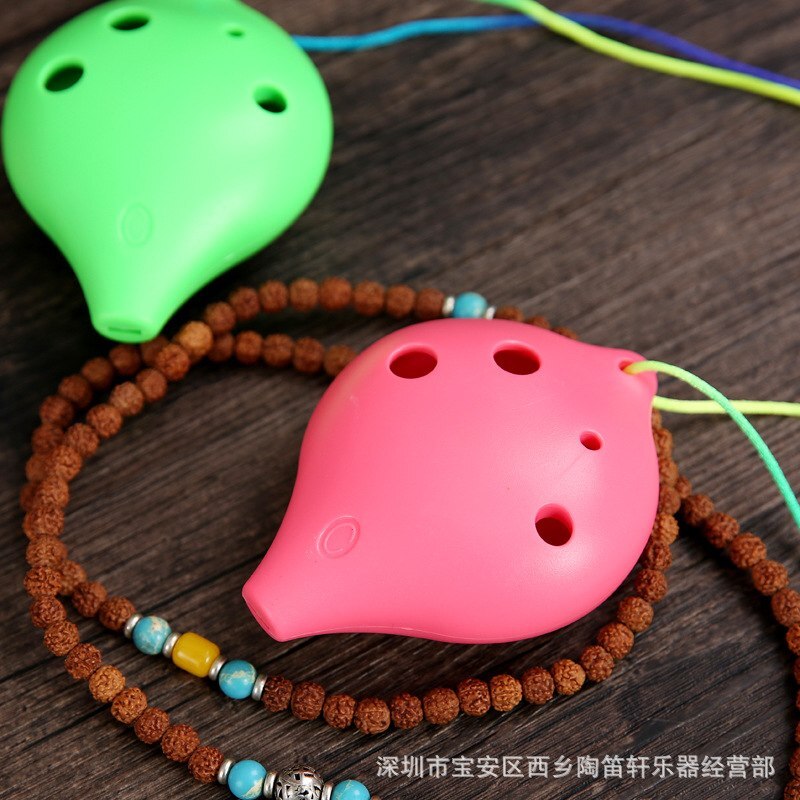 Plastic ocarina alto C 6 hole ocarina student beginner instrument The school shop ocarina Teaching promote the flute
