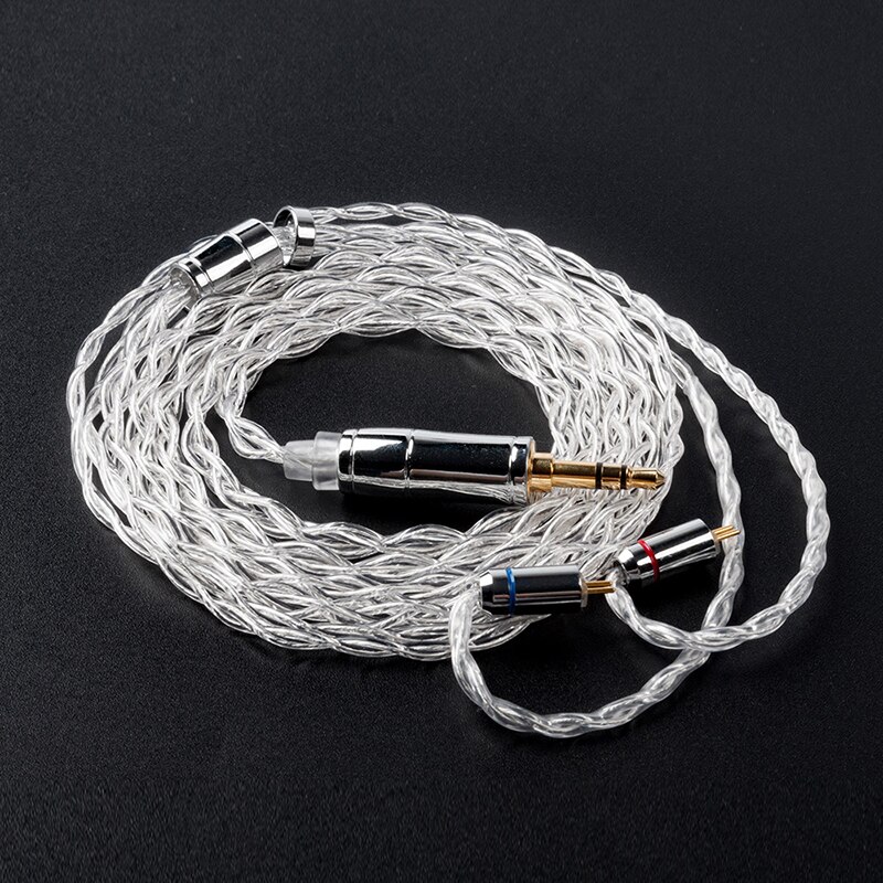 AK KBEAR límpidos 4 Core actualización pura plata Cable de 2,5mm/3,5mm/4,4mm en los Auriculares auriculares de Cable: 2PIN3.5