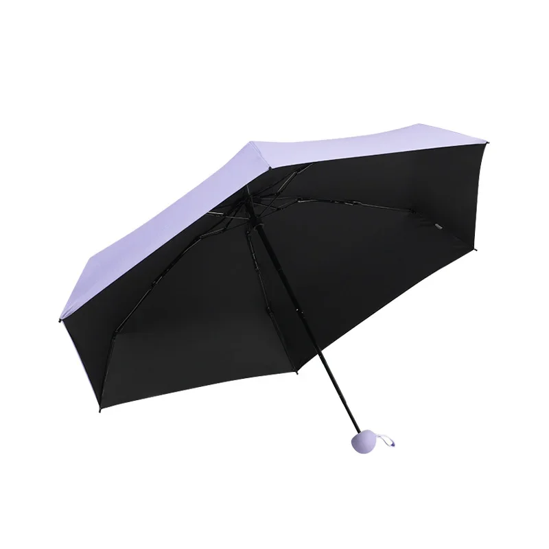 Umbrella Sun Rain Women Flat Lightweight Parasol Folding Mini Small Size Easily Store