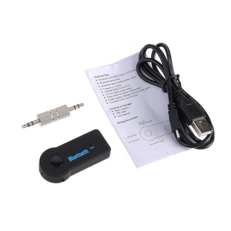 Drahtlose Bluetooth Auto Empfänger Adapter 3,5mm Jack Audio- Sender Freihändiger Anruf AUX Musik Empfänger für TV Heimat MP3