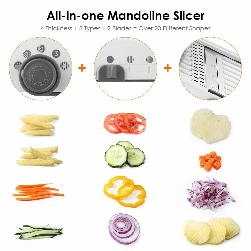 Mandoline Schneidemaschine Manuelle Gemüse Cutter Professionelle Reibe Mit Verstellbare Edelstahl Klingen Gemüse Küche Werkzeug