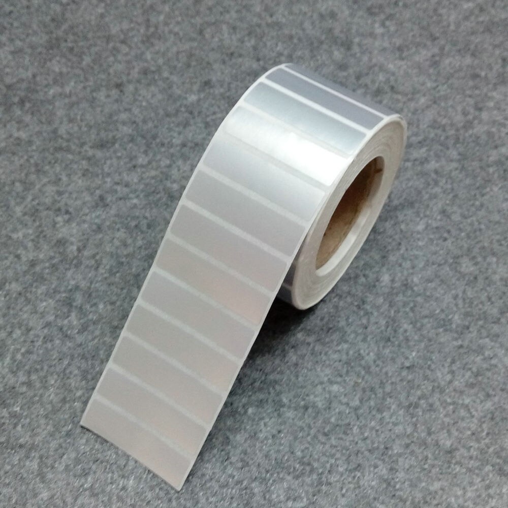 Silver husdjursdekal 40*15mm 1300 st/rulle termotransfer silver husdjursetikett vattentät rivsäker oljesäker streckkodsetikett