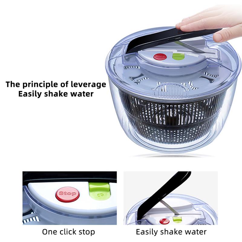 Lavadora Manual de ensalada grande, escurridor de secadora, escurridor de lechuga, hierbas vegetales, secado de alimentos, deshidratador de frutas para el hogar, escurridor