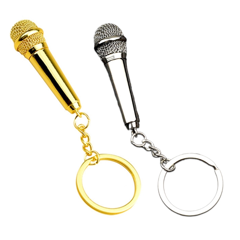 Porte-clés micro poche pour amateurs chant, porte-clés Microphone Simulation